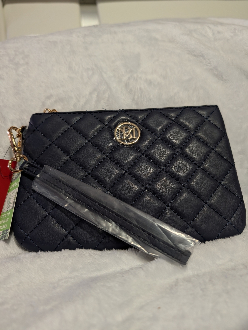 Badgley Mischka Quilted Vegan Leather Wristlet/Clutch